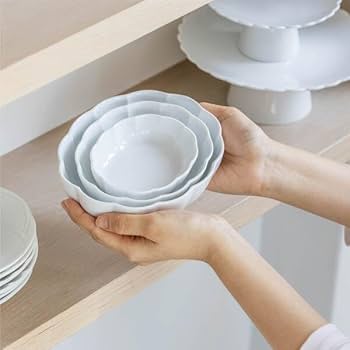 Amazon.co.jp: ゆとりの空間 栗原はるみ 輪花オーバルボウル セット