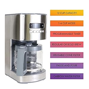 Kenmore 00840706 12 Cup Programmable Aroma Control Coffee Maker 634 Stainless Steel