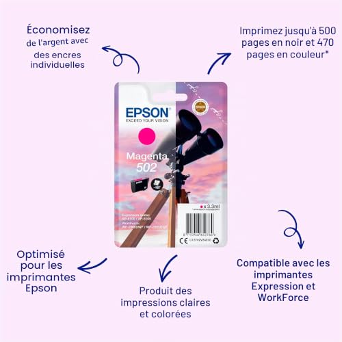 Epson 502 Magenta Binoculars Genuine Ink Cartridge