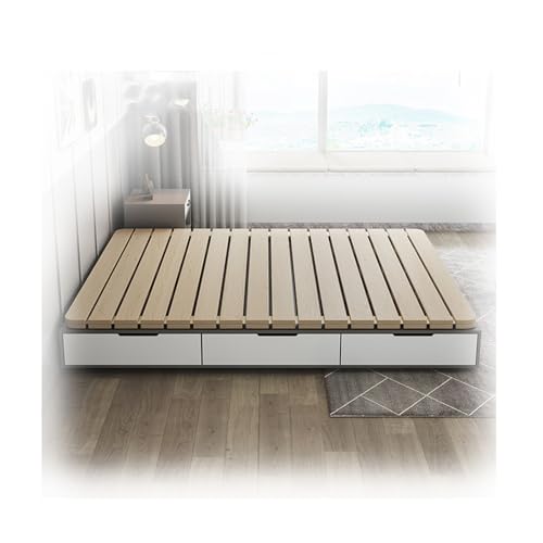 Estructura de Cama de Suelo de japonés,Base de Plataforma Plegable de Listones de Madera Maciza,para colchón futón en Dormitorio y Sala de Estar(WxL :23.6x74.8in/60x190cm)