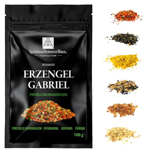 Weihrauch Erzengel Gabriel – Heiliges & Authentisches Harz in Körnerform 100 g – Für Räuchergefäß oder Duftbrenner – Spirituelle Kommunikation – Offenbarung – Hoffnung – Führung