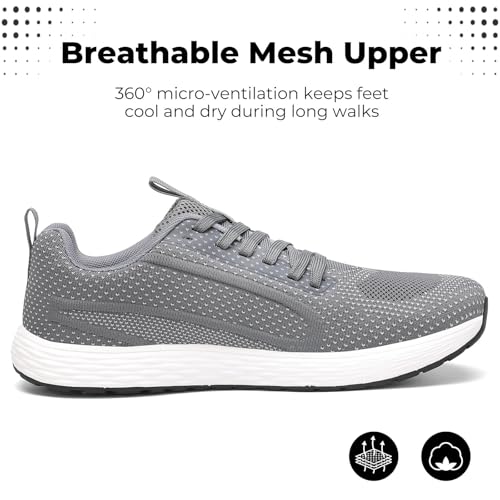 Image of Mens Wide Toe Box Walking Shoes Running Athletic Sneakers-Breathable Lightweight Non-Slip