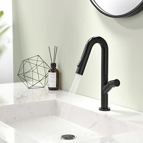 Robinet de cuisine for eau chaude et froide avec douchette Pull Down laiton