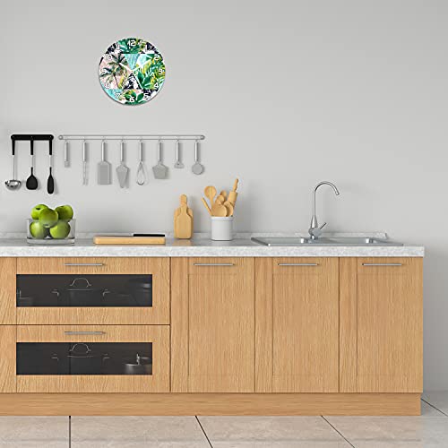 Horloge en verre Triangle de Palmiers impression moderne chic - 4