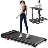 Walking Pad Treadmill Under Desk - Portable Walk Pads for Home Office Small Spaces Mini Compact Running Machine Mat Slim Lightweight Caminadora Eléctrica para Casa with Remote Control LED Display