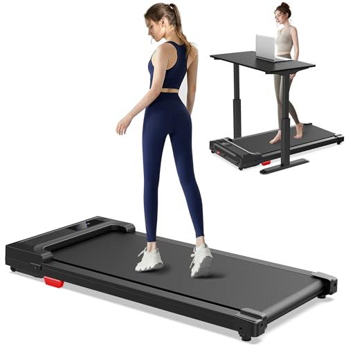Walking Pad Treadmill Under Desk - Portable Walk Pads for Home Office Small Spaces Mini Compact Running Machine Mat...