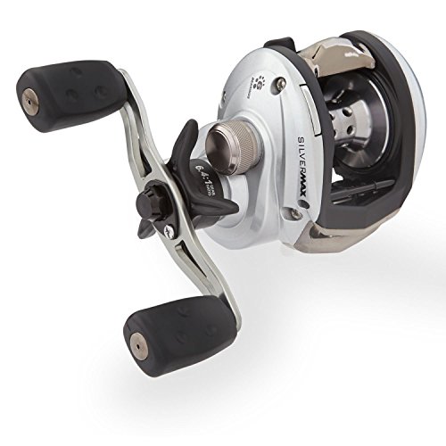 Abu Garcia Smax3 Silver Max Low Profile Baitcast Fishing Reel (Right Handed),Black, White #TOP6