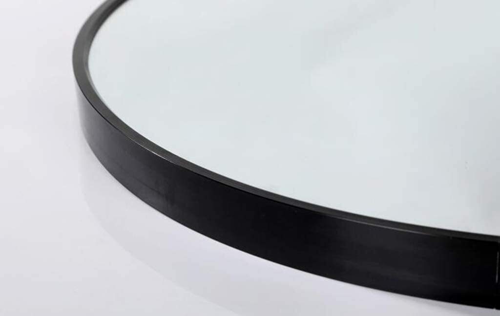 Specchio Espejo de baño, Espejo de aluminio, Espejo Redondo, Espejo de inodoro, Espejo de lavabo, Espejo de pared, Espejo pequeño (Color: Blanco, Tamaño: 30 * 30 cm)