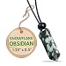 Lucky Crystal Point Pendant Necklace in Snowflake Obsidian Gemstone