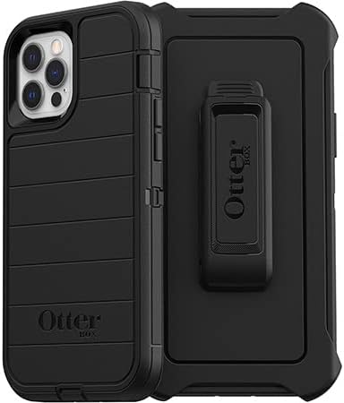 OtterBox Defender Rugged Case for iPhone 12 & iPhone 12 PRO (NOT Mini/Max) - Non-Retail Package (iPhone 12 & 12 Pro (ONLY), Black)