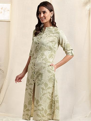 Image of MIRCHI FASHION Women Rayon Sequin Embroidery and Polka Dots Print Straight Kurta
