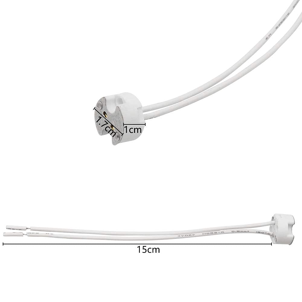 CYUaoao Lot De 12 Douilles G5.3/MR16 En Céramique Avec Deux