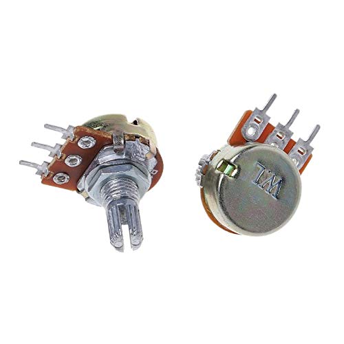 18Pcs 9 Values Single Potentiometer Assortment Kits B500K-5K with Nut and Washe Oct18