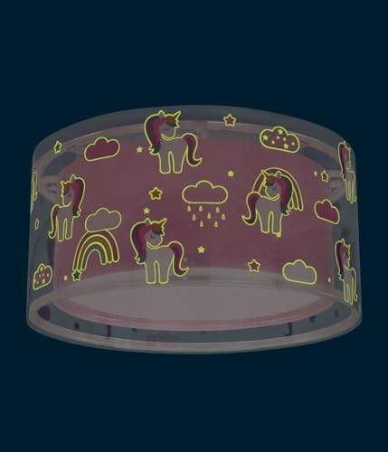 Plafón infantil Dalber Unicornios E27 2x15W lleno de magia 4