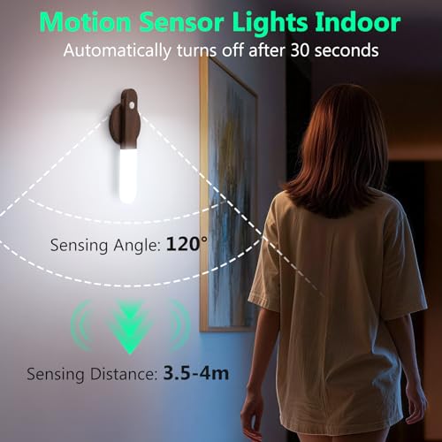 Luces de escalera con sensor Toowell nocturnas a batería para pared 4