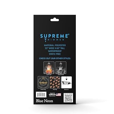 Supreme Trimmer Premium Barber Cape | Professional Hair Stylist Waterproof, Hook Closure Cape; Salon, Barber, or Home Use | Blue Neon