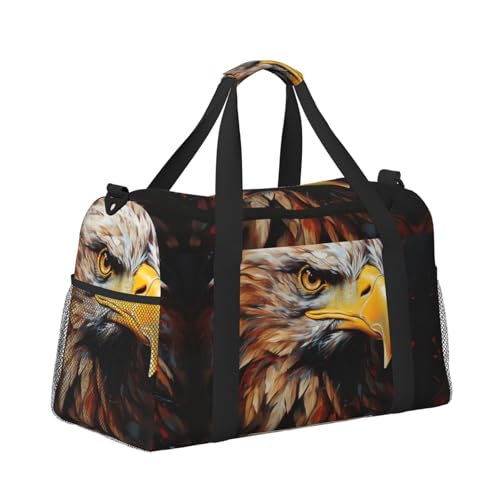 Eagle Foldable Travel Duffel Bag Tote Carry On Luggage Bag For Weekend Getaways, For Spontaneous Trips3