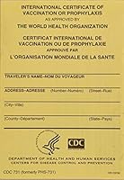 International Certificate of Vaccination or Prophylaxis with Vinyl Document Holder 0160795869 Book Cover