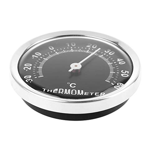 Starkes und haltbares Mini-Auto-Thermometer, 58 mm, mechanisches analoges Temperaturmessgerät mit Aufkleber