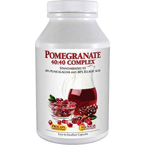 Andrew Lessman Pomegranate 40-40 Complex 180 Capsules  All-Natural, High-Potency Extract to Protect Your Body from Free Radical Damage. No Sugar, Calories, Sweetener, Preservatives. No Additives