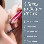Tweezer Guru Tweezers for Women - Slant Pointed Precision Tweezers for Eyebrows & Ingrown Hair Removal - Blackhead and Splinter Tweezer with Sharp Needle Nose Point for Plucking (Pink) - Image 5