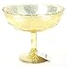 Koyal Wholesale 8 x 6.75-Inch Antique Gold Glass Compote Bowl Pedestal Flower Bowl Centerpiece