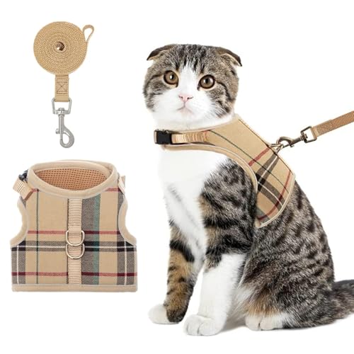BINGPET Cat Harness and Leash Escape Proof - Soft...