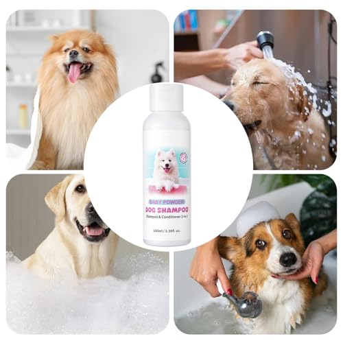 Shampoos e condicionadores de cães, shampoo e condicionador de cães,100ml Skin Brooming 2-in-1 Shamp