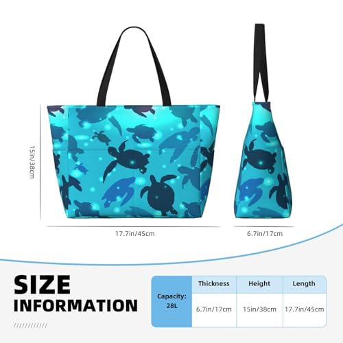 Waterproof Sandproof Beach Bag World Turtle Day Swim Large Tote Pool Bag For Women With Zipper3