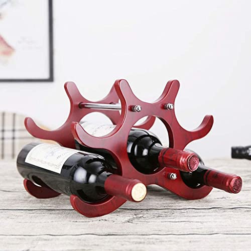 Soporte para 6 botellas de vino en madera sólida miniatura 4