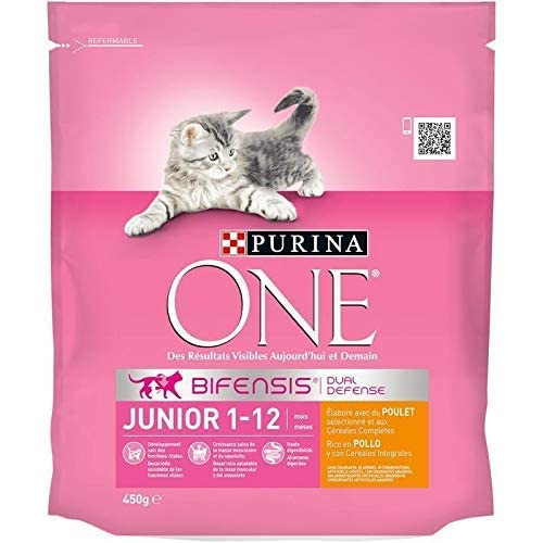 Animalerie PURINA One - Croquettes Junior Poulet 450G - Lot De 4 - Vendu par Lot