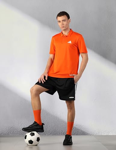 Image of adidas Men's Polyester Geometric Regular Fit Polo Shirt