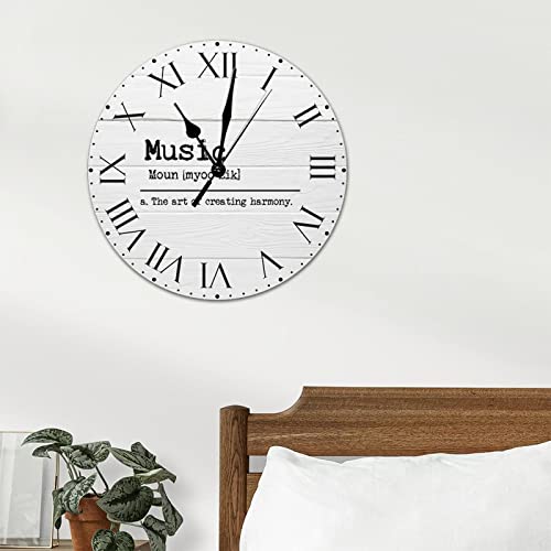 PVC-Wall-Clock-Music-Definition-Hanging-Clock-Primitive-Quotes-Roman-Numerals-Clock-10in-Typography-Wall-Art-Battery-Operated-Large-Wall-Clock-for-Living-Room-Bedroom-Office-Kitchen-Decor PVC Wall Clock Music Definition Hanging Clock Primitive Quotes Roman Numerals Clock 10in Typography Wall Art Battery Operated Large Wall Clock for Living Room Bedroom Office Kitchen Decor