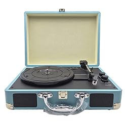 Valise Vintage Portable, Tourne-Disque Bluetooth à 3 Vitesses avec Haut-Parleur stéréo Compatible 18/20/30 cm, pour Le… - Les Beatles, Paul McCartney, John Lennon, RIngo Starr, George Harrison