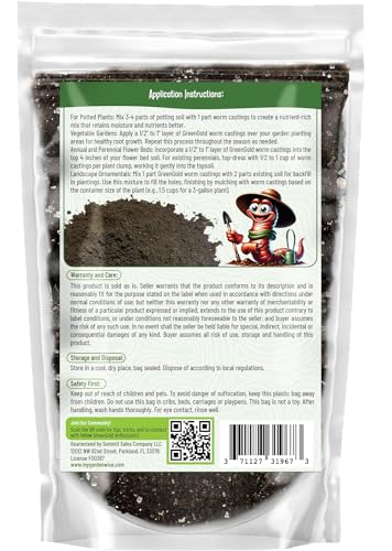 Image of GARDENWISE Organic Worm Castings Premium Worm Castings Fertilizer for Nutrient-Rich Soil and Healthy Growth (1 Quart)