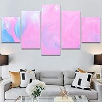SIGNWIN 5 Panel Canvas Wall ArtAbstract Colorful Decorative ElementsModern Artwork for Home Decorations Ready to Hang - 60