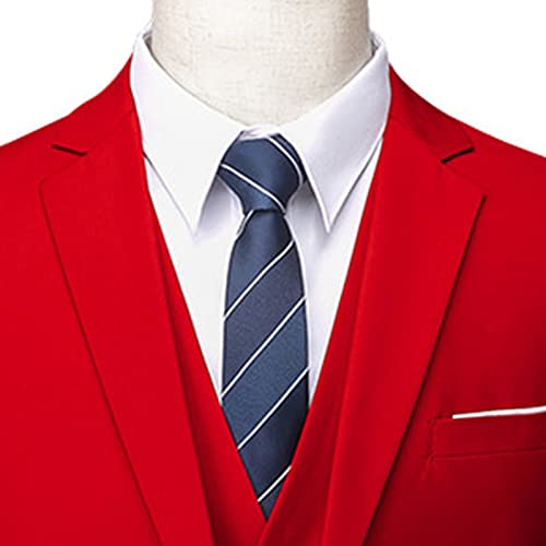 Men Slim 3 Piece Suit Set 2 Button Solid Formal Wedding Tuxedos Suits Shawl Lapel Stylish Party Blazer Vest Pants2