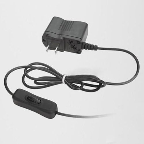 LUMINTURS(TM 3W LED Clip Clamp Lamp Fixture ON/Off Button with Plug Book Light Black Shell Warm White