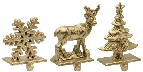 Red Co. Decorative Stocking Holders 3-Pack