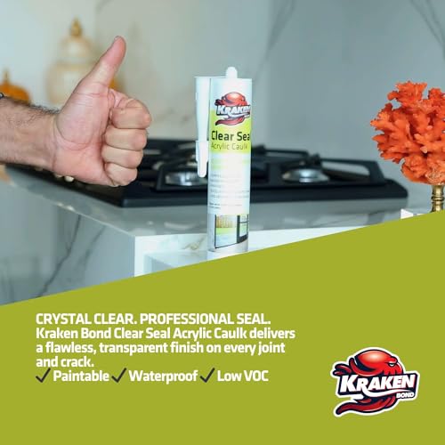 Kraken Bond Clear Seal Latex Caulk 12 Pack miniatura 6