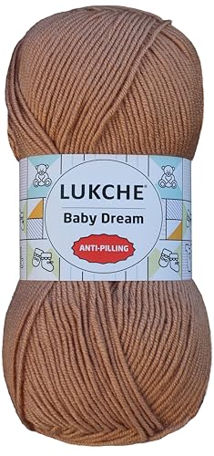 Image of Baby Dream Soft Yarn - 100% Acrylic, Premium Anti-Pilling, 3.5 oz (100g), 273 yds - Soft Yarn for Crochet and Knitting Projects (Cooper)