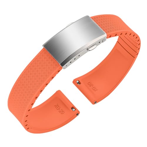 ULLCHRO FKM Rubber Watch Strap, Cut to Size Quick Release