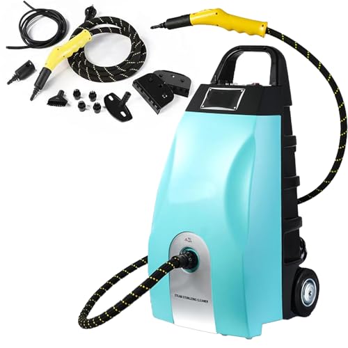 Limpiador Vapor Multiusos, Limpiador a Vapor de Mano 3000W con 3.5L Tanque, Set Completo 9 Cepillos para Muebles, Vaporeta Moderna