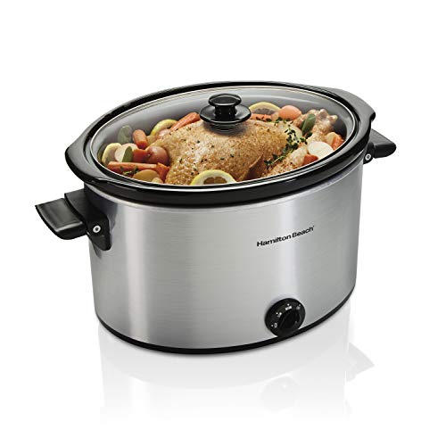 Hamilton Beach 10 Quart Slow Cooker, Stainless Steel, 33190F by Hamilton Beach - Used condition - CA$85.27