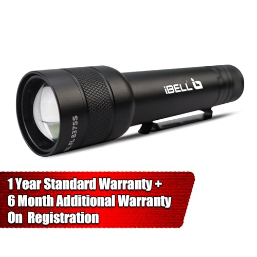 Image of IBELL FL8375S Rechargeable Torch Combo Pack of 2,with Powerbank Function, Aircraft Aluminum Body, Telescopic Zoom, Water Resistant Flashlight with Multiple Light Modes