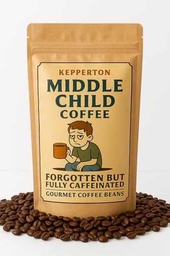 Middle Child Coffee - Forgotten-But-Caffeinated Gourmet Coffee Gift, Funny Sibling Humor for Brothers & Sisters, Made in the USA, Resealable Bag