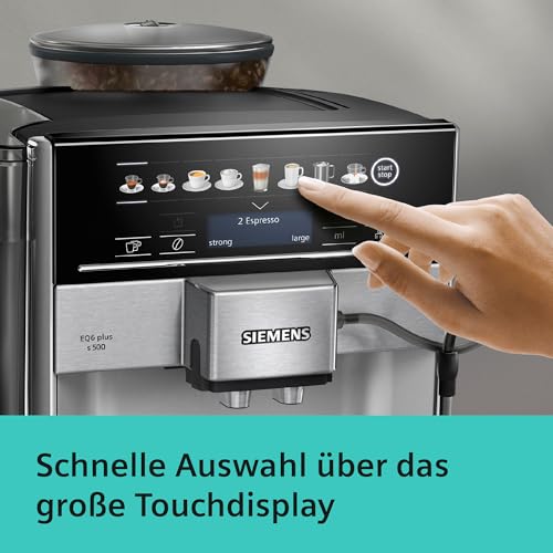 Siemens EQ.6 plus s300 Kaffeevollautomat TE653501DE, Speicherung Profile, Dampf-Reinigung, Doppeltassen-Funktion, 1.500 Watt, silber - 3