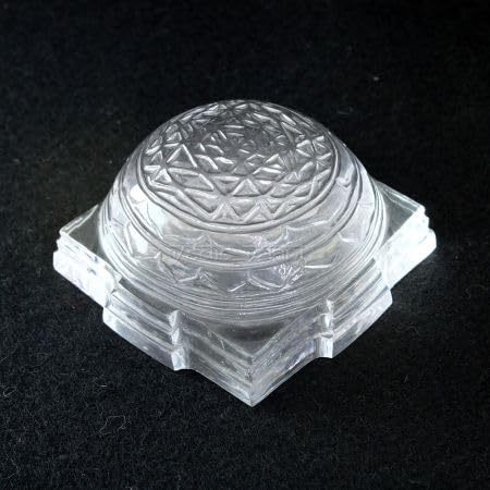 Real Sphatik Shree Yantra Original Crystal Certified Idol - AAA G...
