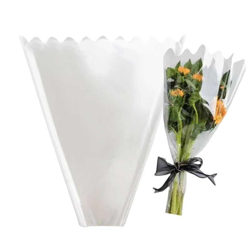 100 Sacchetti Conici Trasparenti Per Dolci, 13 X 25 Cm, Con Nastro A - Foto 7