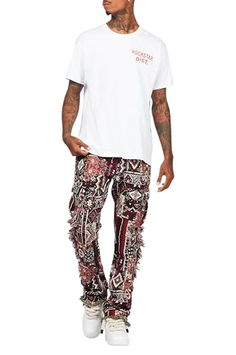 Men's Ayami Black/Multi Slim Tapestry Flare Jean - Main Image